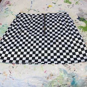 Black and White Skater Skirt